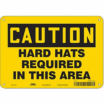 CONDOR 466L36 Safety Sign 7 in x 10 in Aluminum