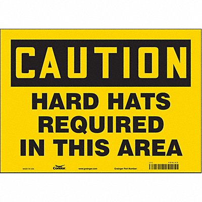 CONDOR 466L43 Safety Sign 10 inx14 in Vinyl
