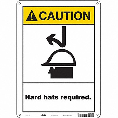 CONDOR 466L49 Safety Sign 14 in x 10 in Polyethylene