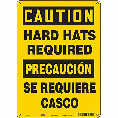 CONDOR 466L53 Safety Sign 14 inx10 in Polyethylene