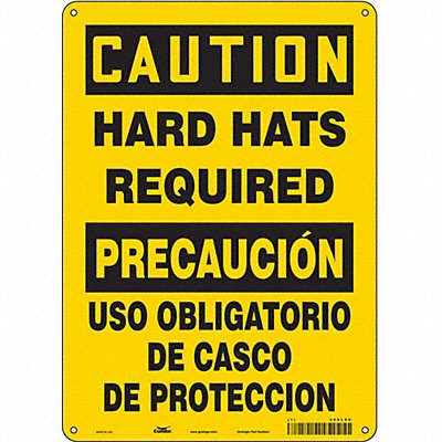 CONDOR 466L60 Safety Sign 14 in x 10 in Polyethylene
