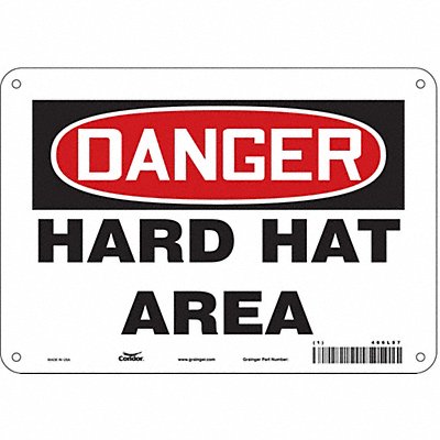 CONDOR 466L87 J6929 Safety Sign 7 inx10 in Polyethylene