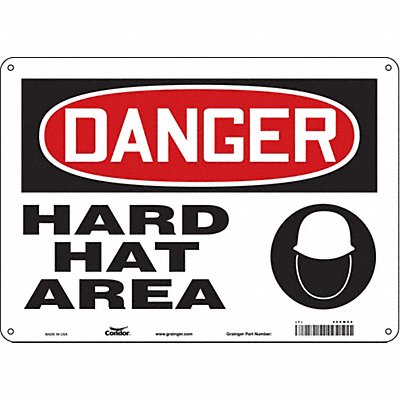CONDOR 466M04 Safety Sign 10 in x 14 in Polyethylene