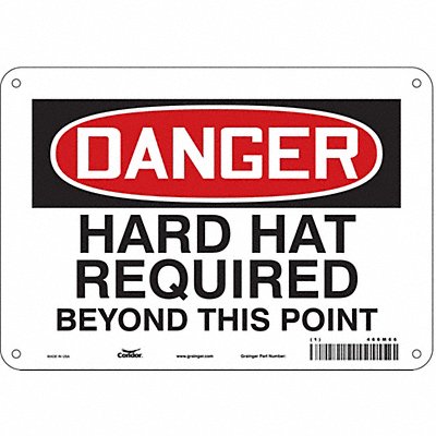 CONDOR 466M66 Safety Sign 7 inx10 in Polyethylene