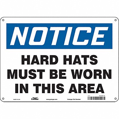 CONDOR 466N16 Safety Sign 10 in x 14 in Vinyl