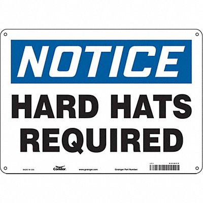 CONDOR 466N30 Safety Sign 10 in x 14 in Aluminum