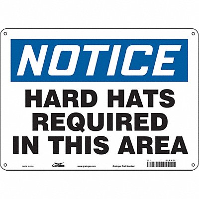 CONDOR 466N40 Safety Sign 10 inx14 in Polyethylene