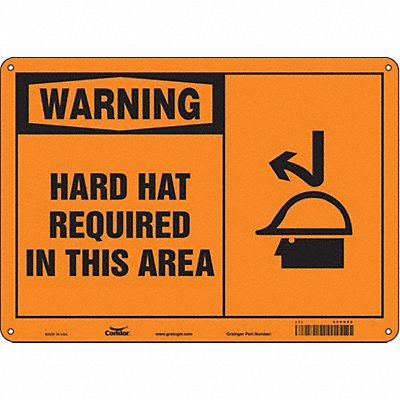 CONDOR 466N60 Safety Sign 10 inx14 in Aluminum