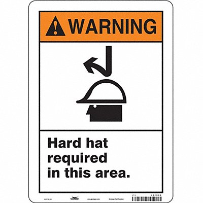 CONDOR 466N68 Safety Sign 14 in x 10 in Aluminum