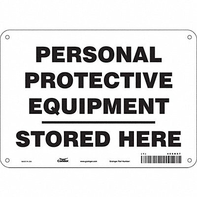 CONDOR 466N87 Safety Sign 7 in x 10 in Aluminum