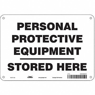CONDOR 466N89 Safety Sign 7 inx10 in Polyethylene