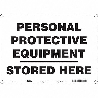 CONDOR 466N90 Safety Sign 10 inx14 in Polyethylene