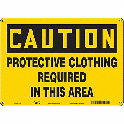 CONDOR 466P03 Safety Sign 10 inx14 in Aluminum