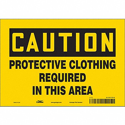 CONDOR 466P08 Safety Sign 7 inx10 in Vinyl