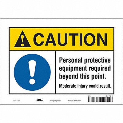 CONDOR 466P29 Safety Sign 7 inx10 in Vinyl