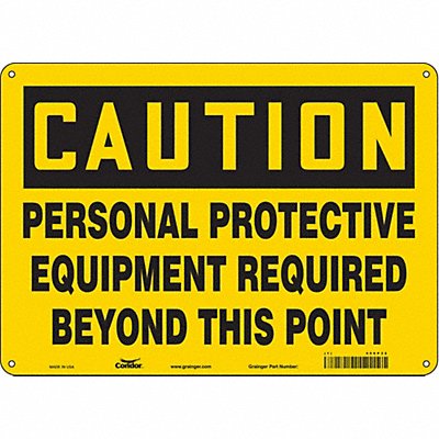 CONDOR 466P32 J6965 Safety Sign 10 inx14 in Aluminum