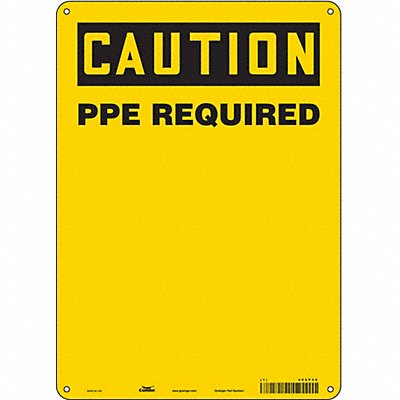 CONDOR 466P40 Safety Sign 14 inx10 in Aluminum