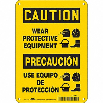 CONDOR 466P56 Safety Sign 10 inx7 in Polyethylene