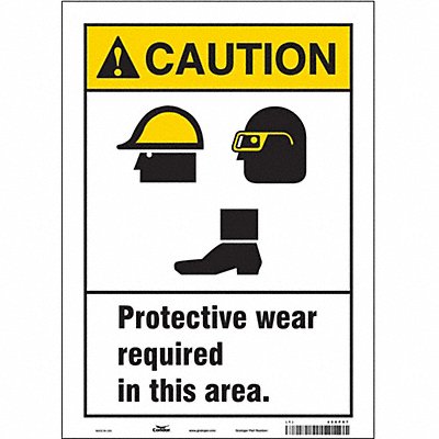 CONDOR 466P97 Safety Sign 14 inx10 in Vinyl