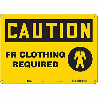 CONDOR 466R04 Safety Sign 10 inx14 in Polyethylene