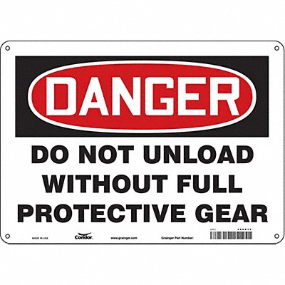 CONDOR 466R15 Safety Sign 10 in x 14 in Aluminum