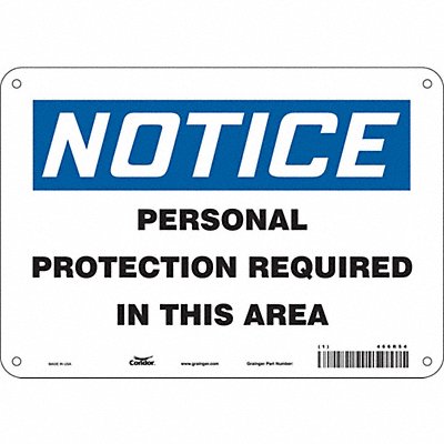 CONDOR 466R54 Safety Sign 7 inx10 in Polyethylene