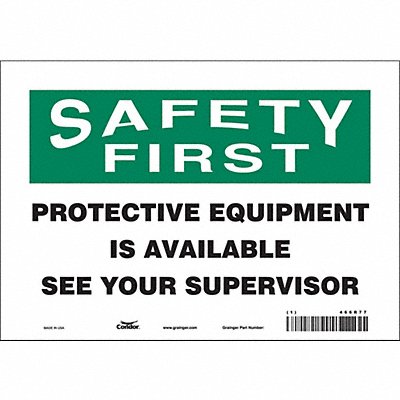 CONDOR 466R77 Safety Sign 7 inx10 in Vinyl