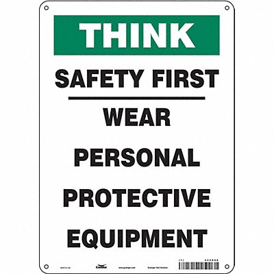 CONDOR 466R88 K0729 Safety Sign 14 inx10 in Polyethylene