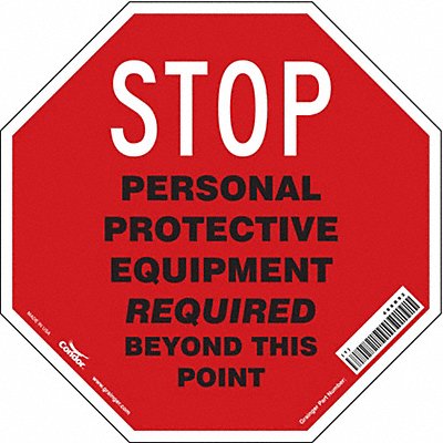 CONDOR 466R92 Safety Sign 18 inx18 in Vinyl