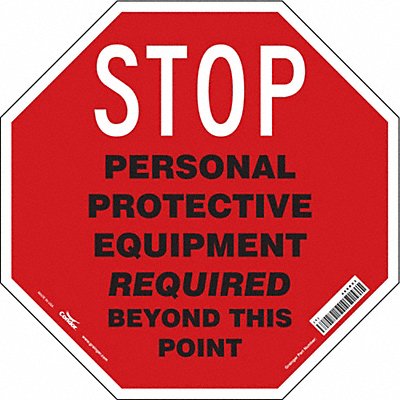 CONDOR 466R93 Safety Sign 24 inx24 in Vinyl