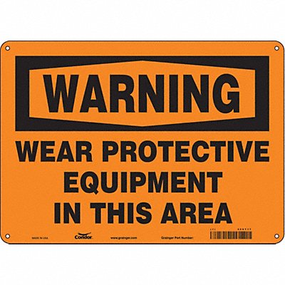CONDOR 466T17 Safety Sign 10 in x 14 in Aluminum