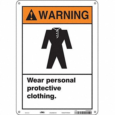 CONDOR 466T23 Safety Sign 14 in x 10 in Aluminum