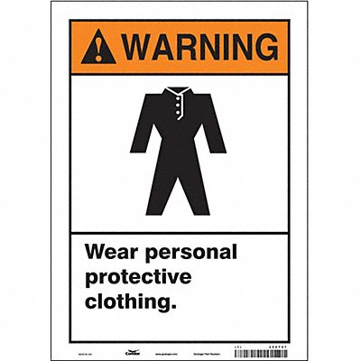 CONDOR 466T27 Safety Sign 14 in x 10 in Vinyl