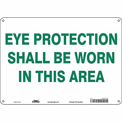 CONDOR 466T39 Safety Sign 10 inx14 in Vinyl