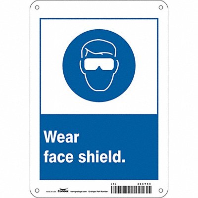 CONDOR 466T59 Safety Sign 10 in x 7 in Polyethylene