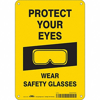 CONDOR 466T69 Safety Sign 10 inx7 in Aluminum
