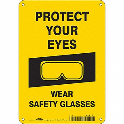 CONDOR 466T71 Safety Sign 10 inx7 in Polyethylene