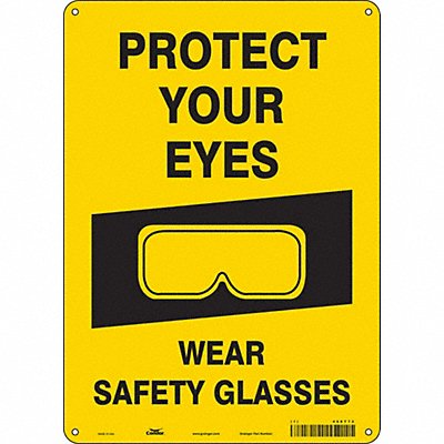 CONDOR 466T72 Safety Sign 14 in x 10 in Polyethylene