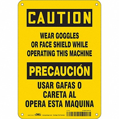 CONDOR 466U02 Safety Sign 10 in x 7 in Aluminum