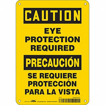 CONDOR 466U37 Safety Sign 10 inx7 in Aluminum