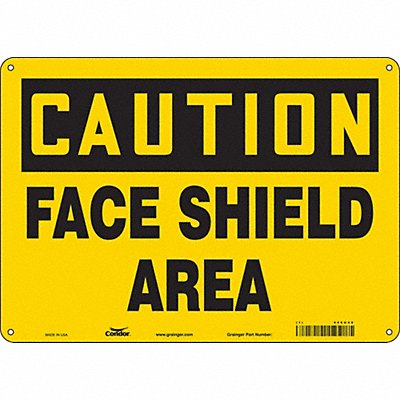CONDOR 466U48 Safety Sign 10 inx14 in Aluminum