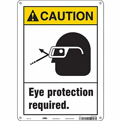 CONDOR 466U64 Safety Sign 14 inx10 in Aluminum