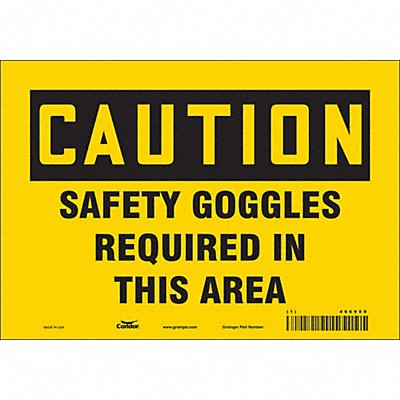 CONDOR 466V09 Safety Sign 7 in x 10 in Vinyl