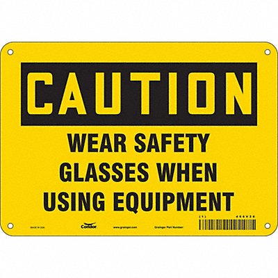 CONDOR 466V26 Safety Sign 7 inx10 in Polyethylene