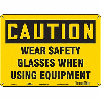 CONDOR 466V27 Safety Sign 10 inx14 in Polyethylene