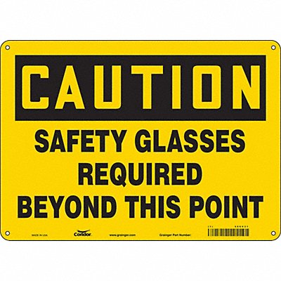 CONDOR 466V31 Safety Sign 10 inx14 in Aluminum