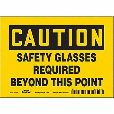 CONDOR 466V43 Safety Sign 5 inx7 in Vinyl