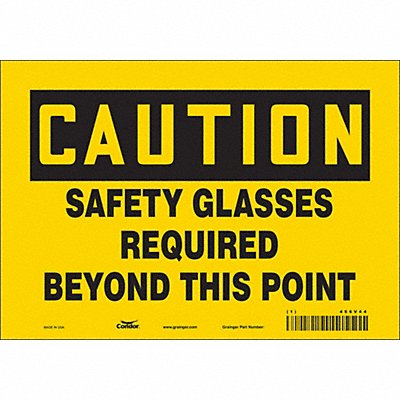 CONDOR 466V44 Safety Sign 7 inx10 in Vinyl