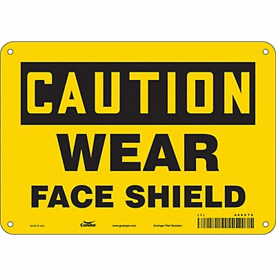 CONDOR 466V76 K0312 Safety Sign 7 in x 10 in Aluminum