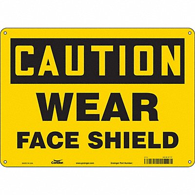 CONDOR 466V77 K0312 Safety Sign 10 inx14 in Aluminum